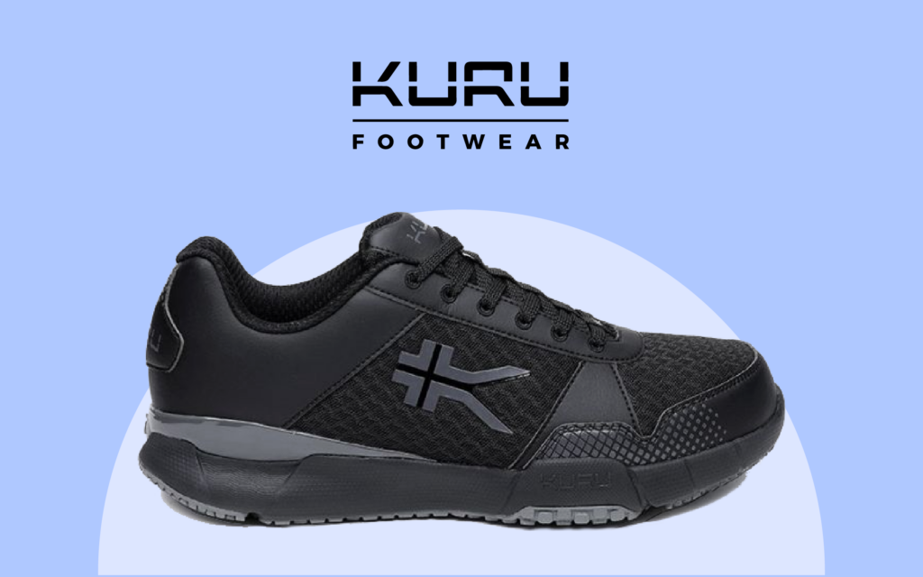 Kuru Footwear logo with black shoe